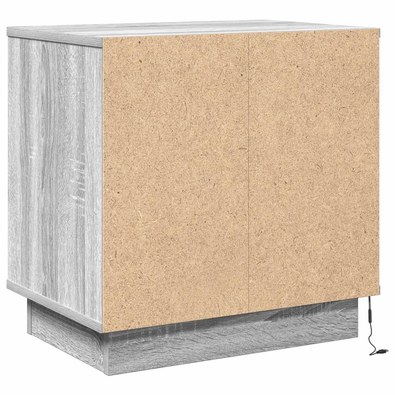 Szafka Nocna Szary 50 x 34,5 x 50 cm Materiał drewnopochodny