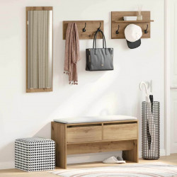 Zestaw mebli do przedpokoju z szufladą 4 pcs Dąb rzemieślniczy
