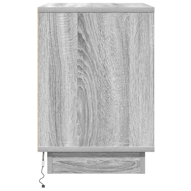 Szafka Nocna z szufladą 2 pcs Szary 50 x 34,5 x 50 cm