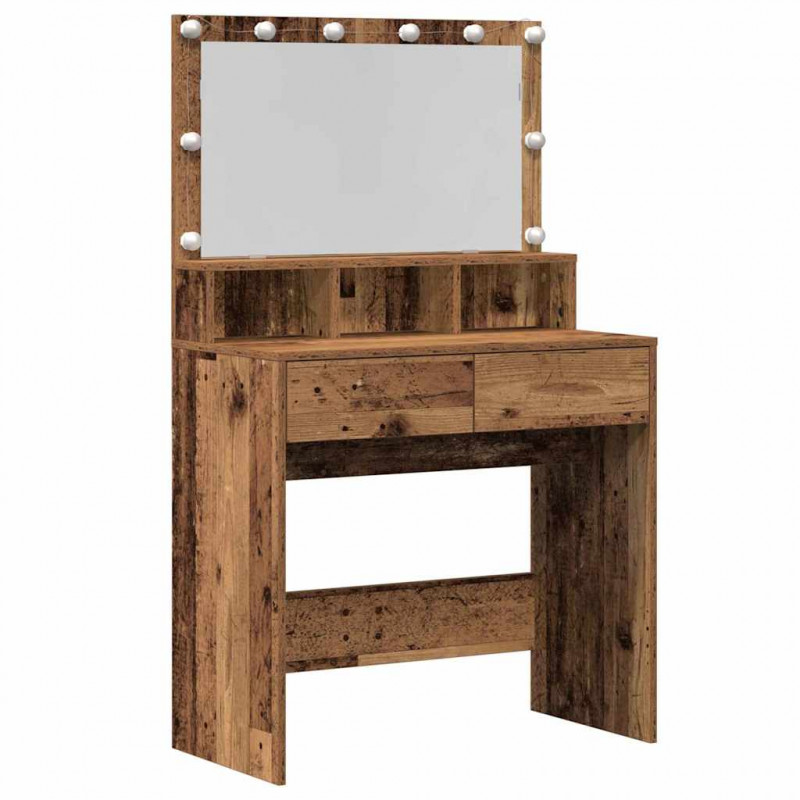 Toaletka z szufladą z półką Stare drewno 80 x 41 x 134,5 cm