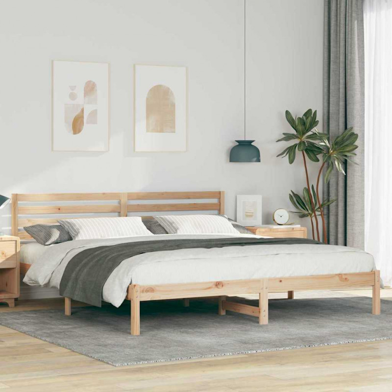 Ramka łóżka Brązowy 200 x 200 cm Lite drewno sosnowe