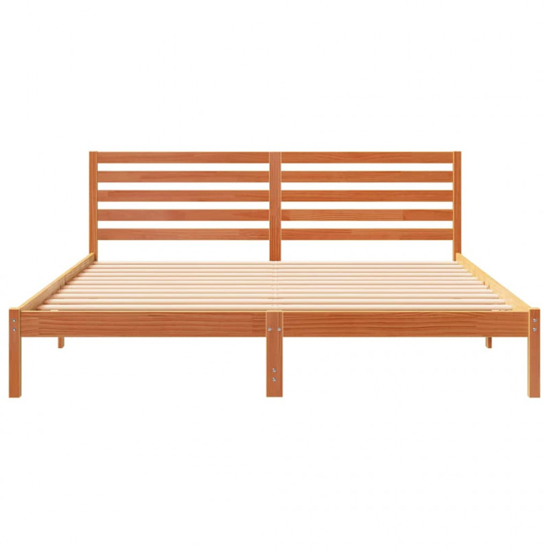 Ramka łóżka Woskowy Brąz 200 x 200 cm Lite drewno sosnowe