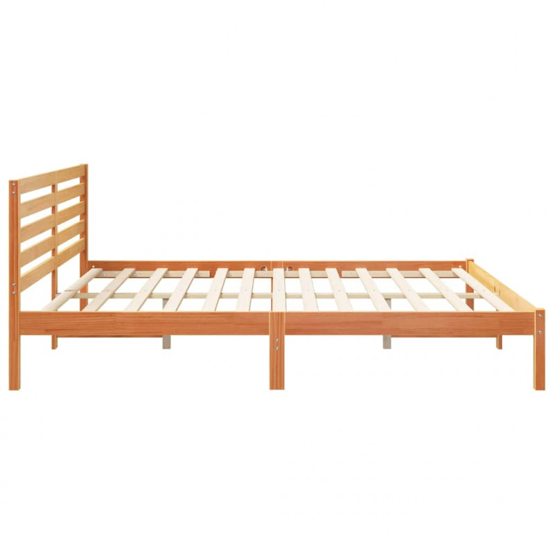 Ramka łóżka Woskowy Brąz 200 x 200 cm Lite drewno sosnowe