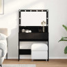 Toaletka Czarny Dąb 80 x 41 x 134,5 cm Materiał drewnopochodny