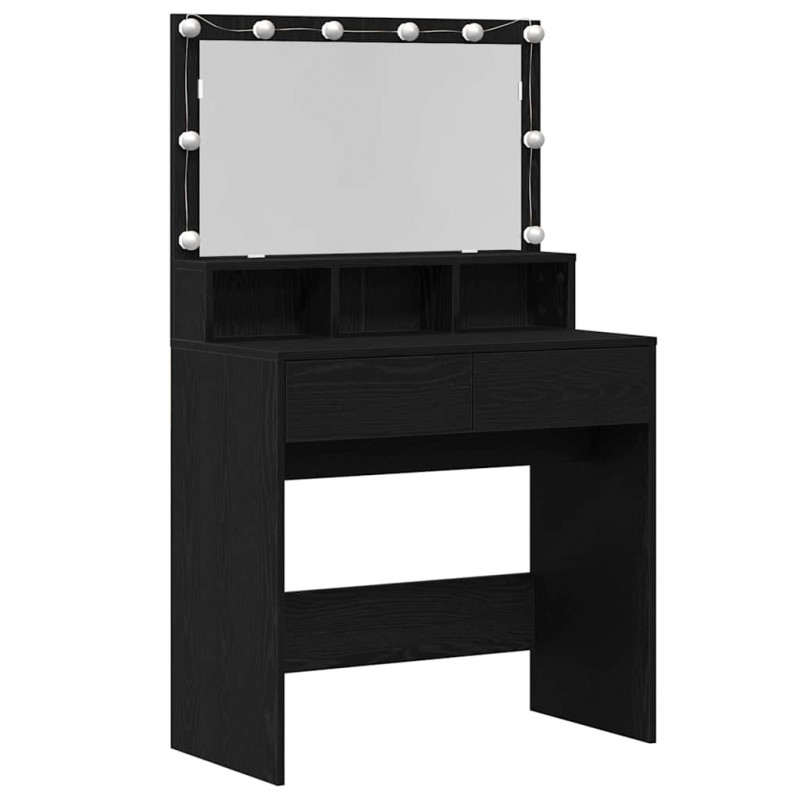 Toaletka Czarny Dąb 80 x 41 x 134,5 cm Materiał drewnopochodny