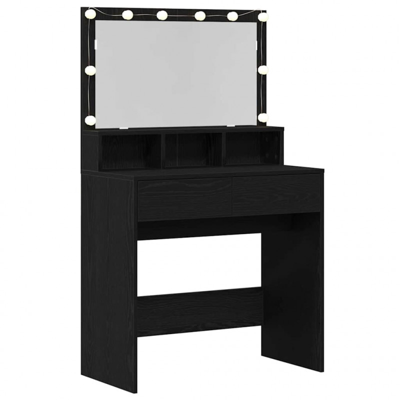 Toaletka Czarny Dąb 80 x 41 x 134,5 cm Materiał drewnopochodny