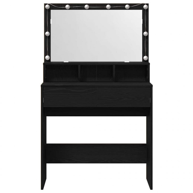 Toaletka Czarny Dąb 80 x 41 x 134,5 cm Materiał drewnopochodny