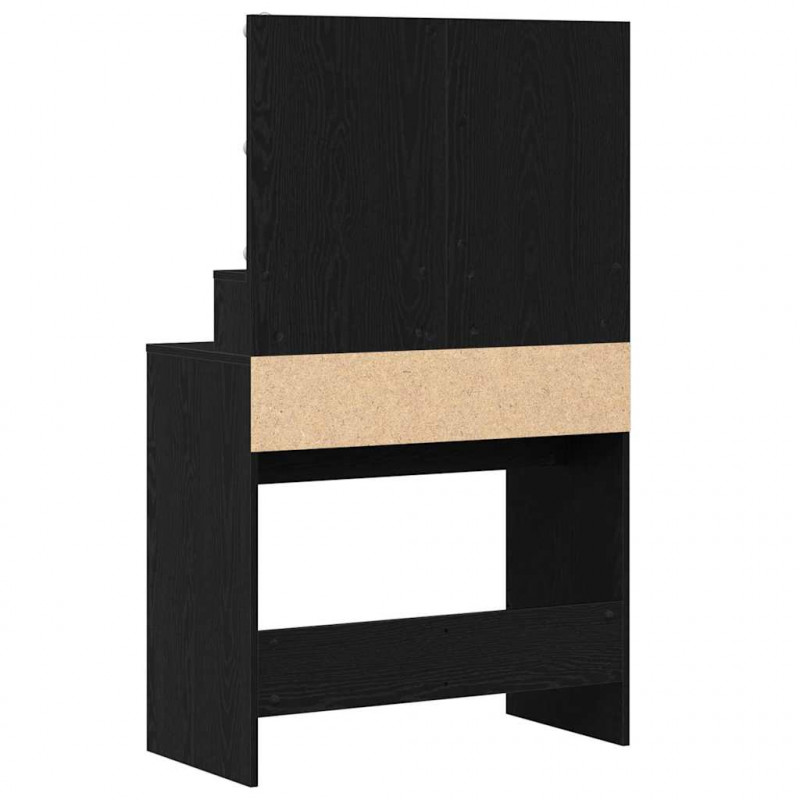 Toaletka Czarny Dąb 80 x 41 x 134,5 cm Materiał drewnopochodny