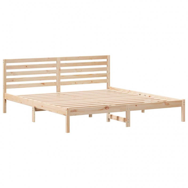 Ramka łóżka Brązowy 180 x 200 cm Lite drewno sosnowe