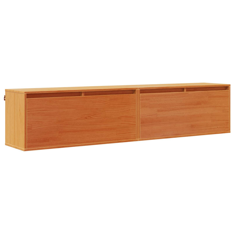 Szafka ścienna z półką 2 pcs Woskowy Brąz 80 x 30 x 35 cm