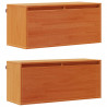 Szafka ścienna z półką 2 pcs Woskowy Brąz 80 x 30 x 35 cm