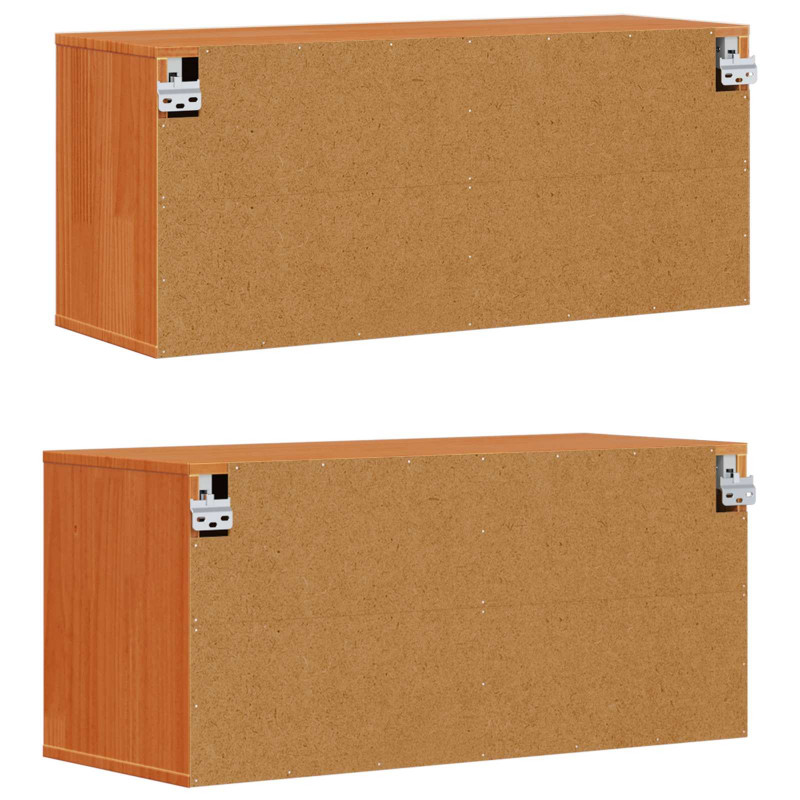Szafka ścienna z półką 2 pcs Woskowy Brąz 80 x 30 x 35 cm