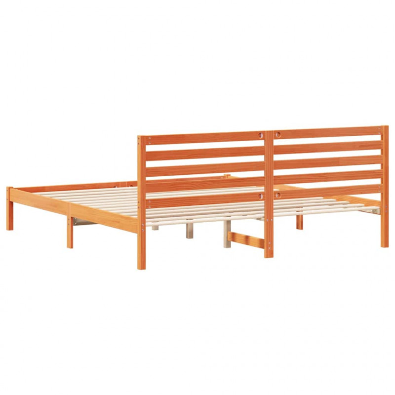 Ramka łóżka Woskowy Brąz 180 x 200 cm Lite drewno sosnowe