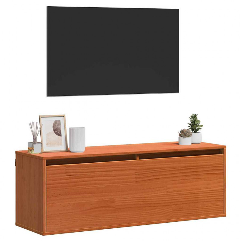 Szafka ścienna z półką z drzwiami Woskowy Brąz 100 x 30 x 35 cm