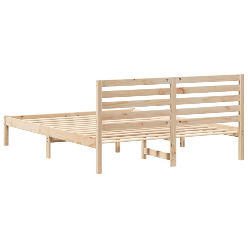 Ramka łóżka Brązowy 160 x 200 cm Lite drewno sosnowe