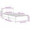 Ramka łóżka Czarny Dąb 90 x 200 cm Materiał drewnopochodny