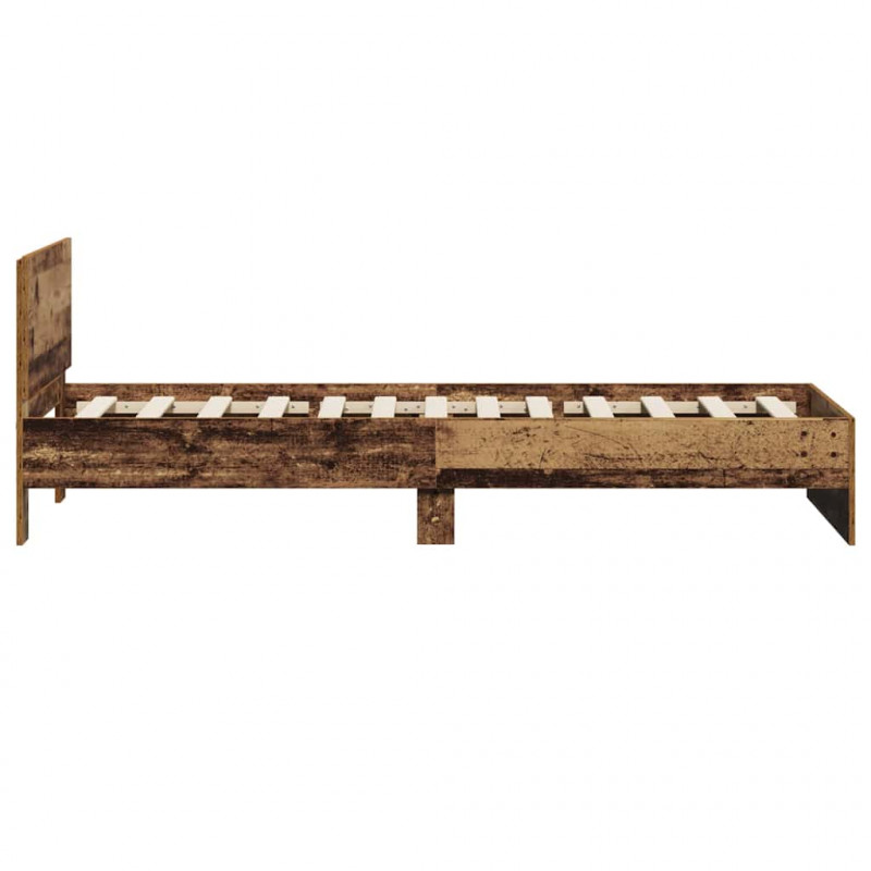 Ramka łóżka Stare drewno 75 x 190 cm Materiał drewnopochodny