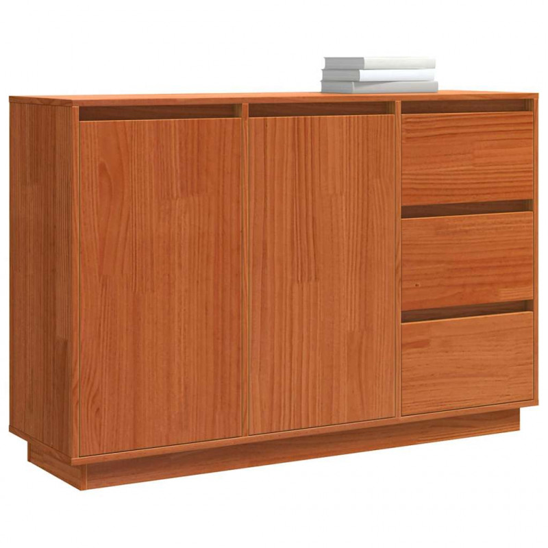 Bufet Brązowy dąb 111 x 34 x 75 cm Lite drewno sosnowe