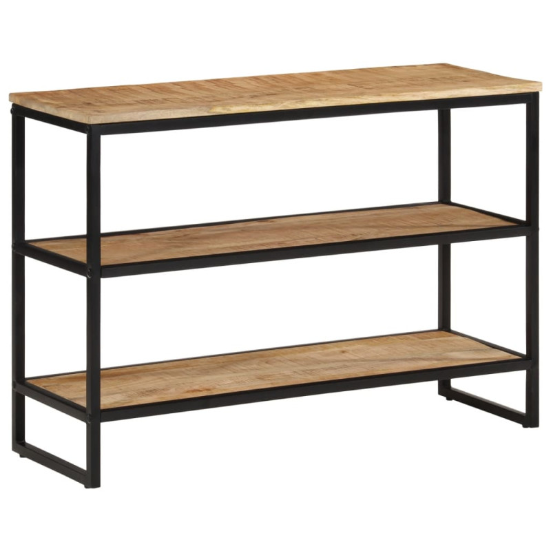 Stolik konsolowy, 100x35x70 cm, surowe lite drewno mango