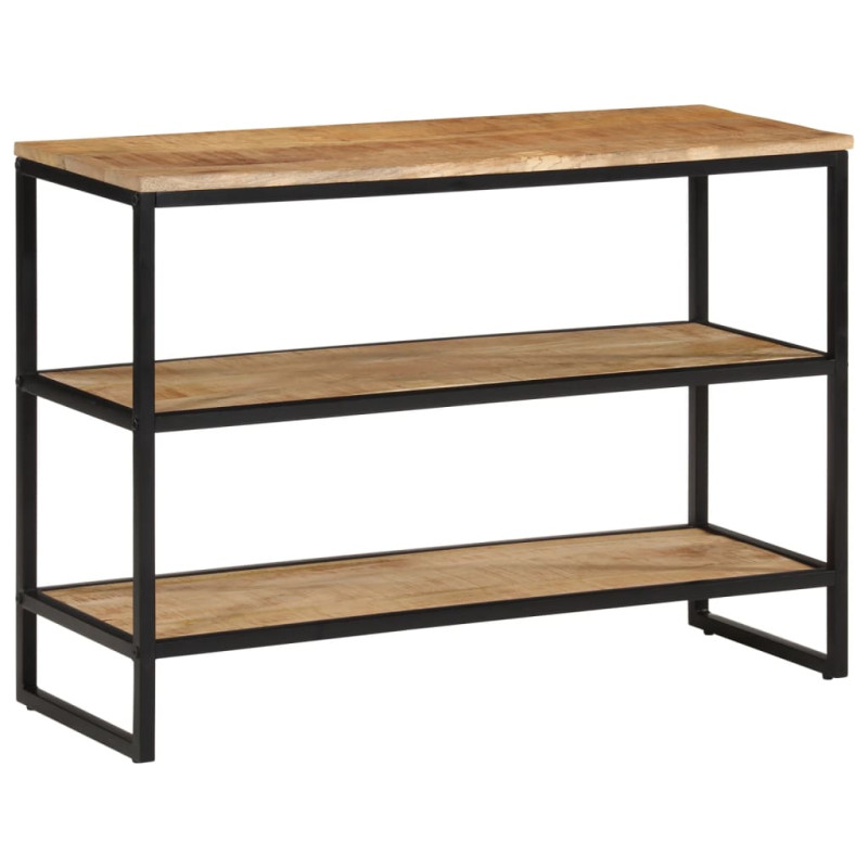 Stolik konsolowy, 100x35x70 cm, surowe lite drewno mango