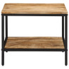 Stolik kawowy, 55x55x45 cm, surowe lite drewno mango