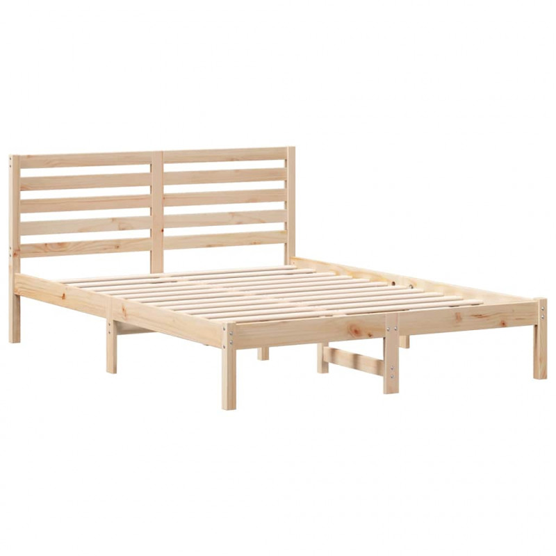 Ramka łóżka Brązowy 120 x 190 cm Lite drewno sosnowe