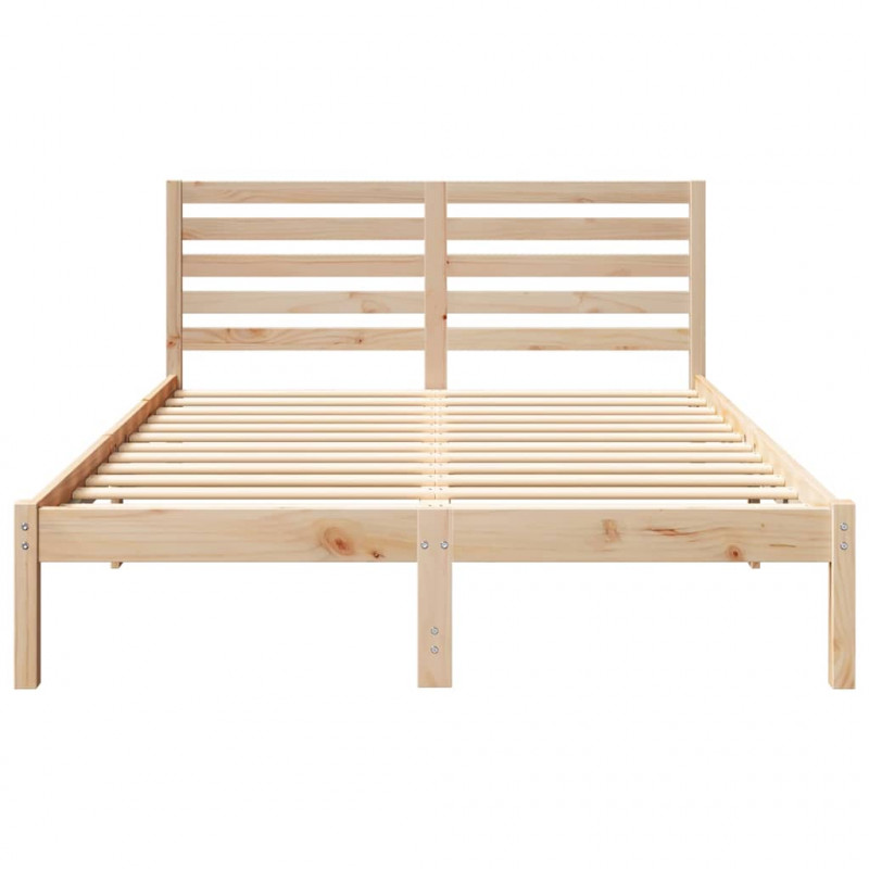 Ramka łóżka Brązowy 120 x 190 cm Lite drewno sosnowe