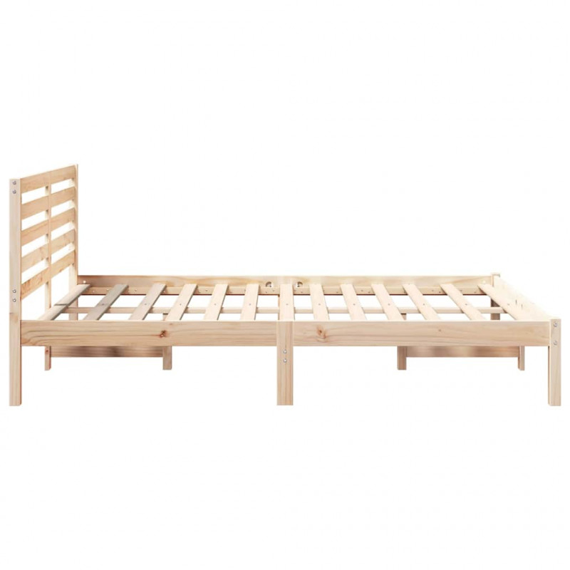 Ramka łóżka Brązowy 120 x 190 cm Lite drewno sosnowe