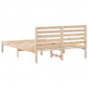 Ramka łóżka Brązowy 120 x 190 cm Lite drewno sosnowe