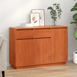 Bufet Woskowy Brąz 110 x 34 x 75 cm Lite drewno sosnowe