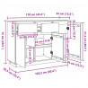 Bufet Woskowy Brąz 110 x 34 x 75 cm Lite drewno sosnowe
