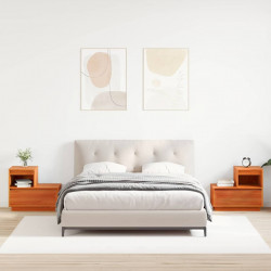Szafka Nocna z szufladą 2 pcs Woskowy Brąz 60 x 34 x 51 cm