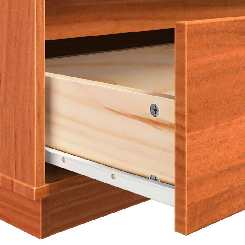Szafka Nocna z szufladą 2 pcs Woskowy Brąz 60 x 34 x 51 cm