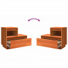 Szafka Nocna z szufladą 2 pcs Woskowy Brąz 60 x 34 x 51 cm