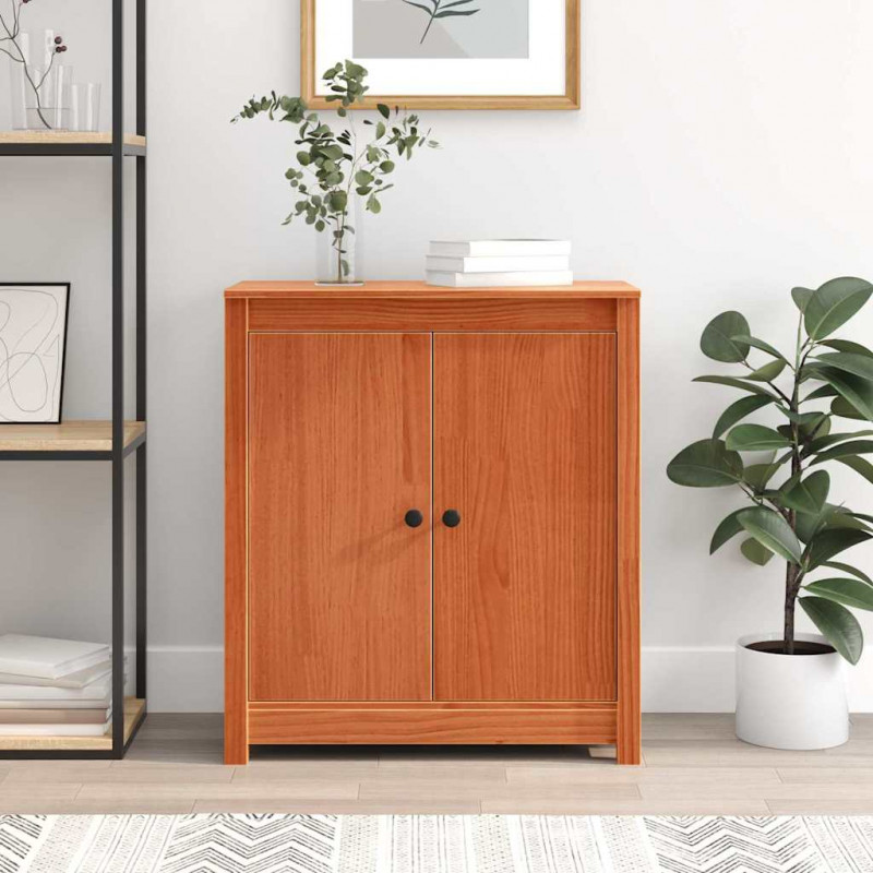 Bufet Woskowy Brąz 70 x 35 x 80 cm Lite drewno sosnowe