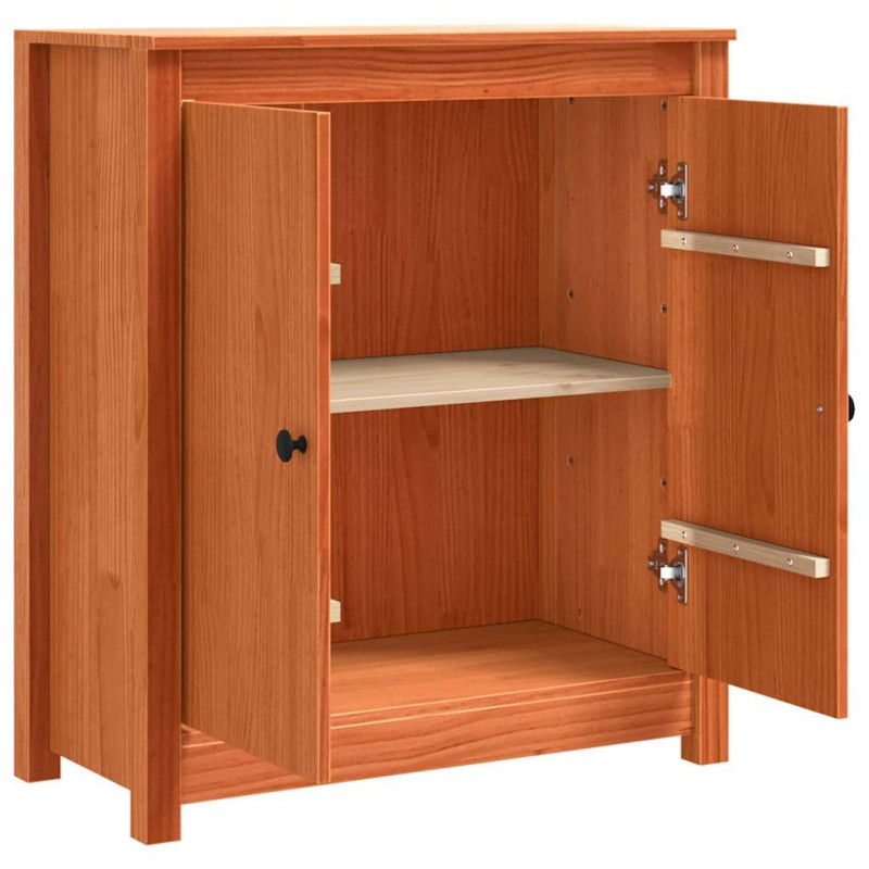 Bufet Woskowy Brąz 70 x 35 x 80 cm Lite drewno sosnowe
