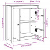 Bufet Woskowy Brąz 70 x 35 x 80 cm Lite drewno sosnowe
