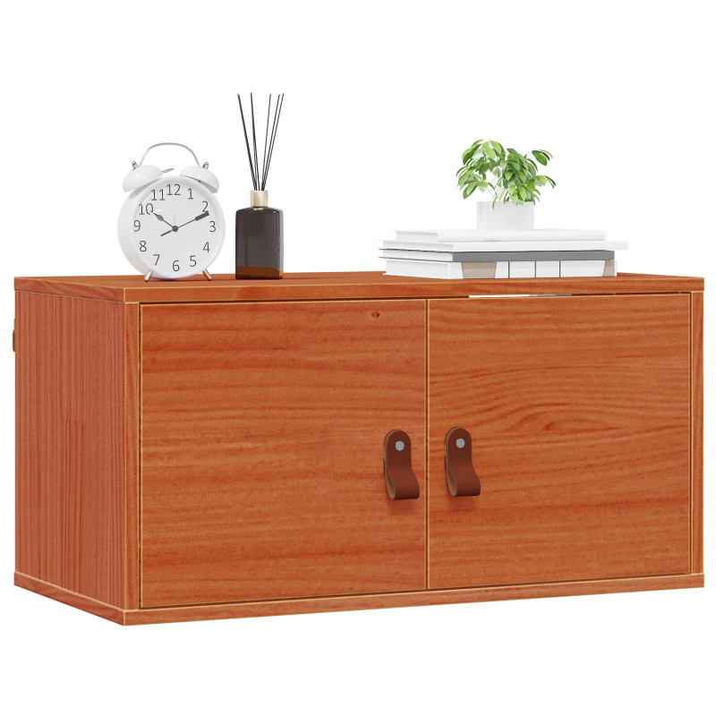 Szafka ścienna Woskowy Brąz 60 x 30 x 30 cm Lite drewno sosnowe