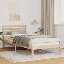 Ramka łóżka Brązowy 100 x 210 cm Lite drewno sosnowe