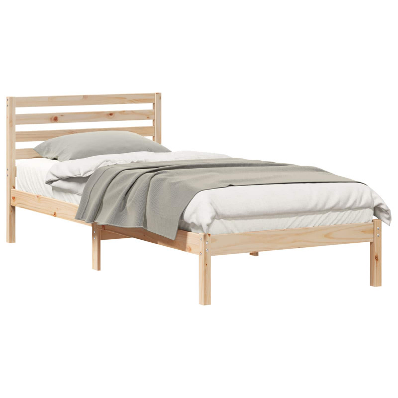 Ramka łóżka Brązowy 100 x 210 cm Lite drewno sosnowe