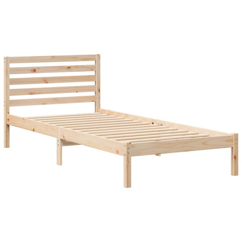 Ramka łóżka Brązowy 100 x 210 cm Lite drewno sosnowe