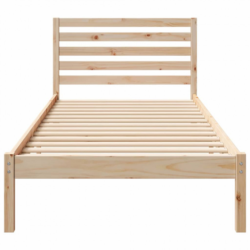 Ramka łóżka Brązowy 100 x 210 cm Lite drewno sosnowe