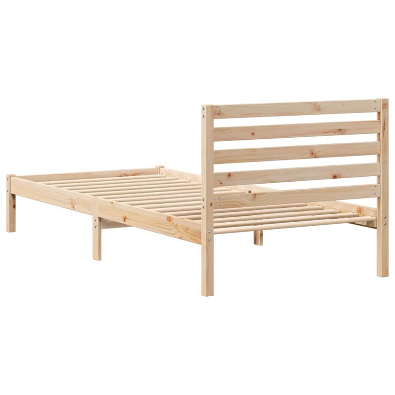 Ramka łóżka Brązowy 100 x 210 cm Lite drewno sosnowe