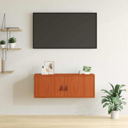Szafka ścienna Woskowy Brąz 80 x 30 x 30 cm Lite drewno sosnowe