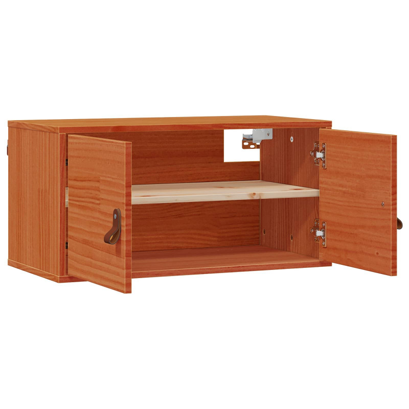 Szafka ścienna Woskowy Brąz 80 x 30 x 30 cm Lite drewno sosnowe