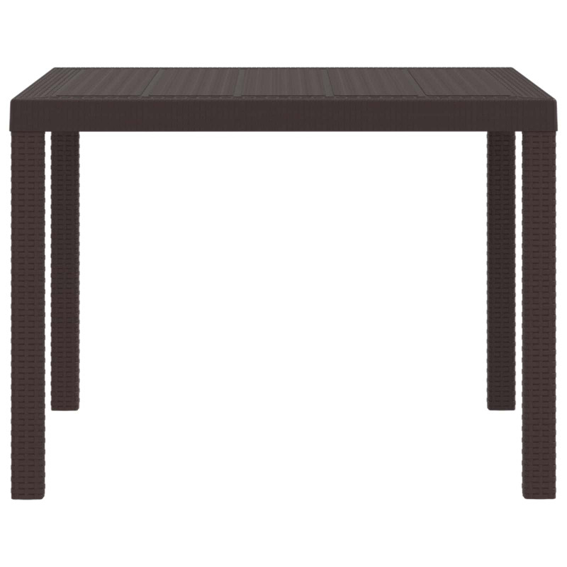 Stół Ogrodowy Brązowy 100 x 100 x 73 cm polirattan