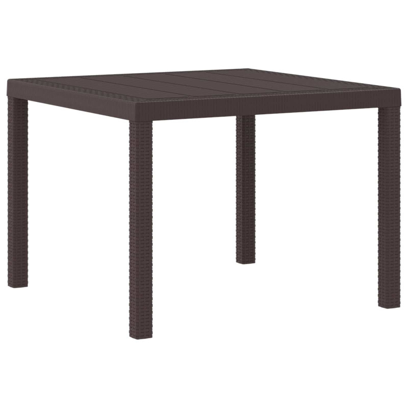 Stół Ogrodowy Brązowy 100 x 100 x 73 cm polirattan