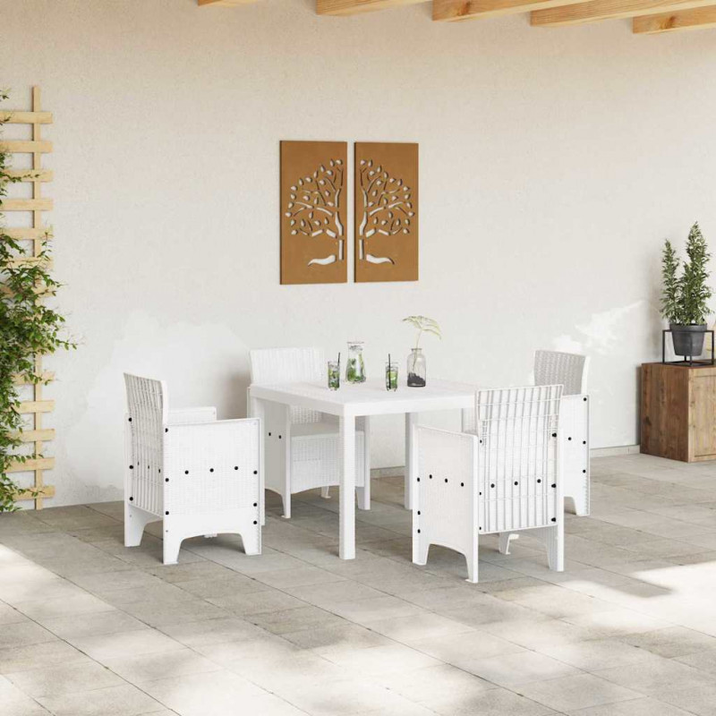 Stół Ogrodowy Biały 100 x 100 x 73 cm polirattan