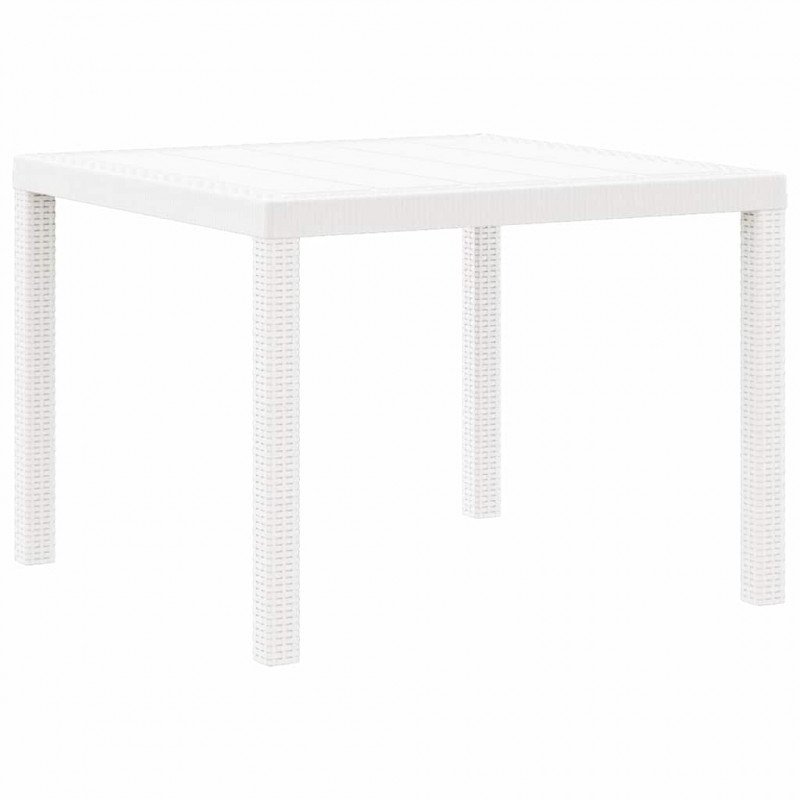 Stół Ogrodowy Biały 100 x 100 x 73 cm polirattan