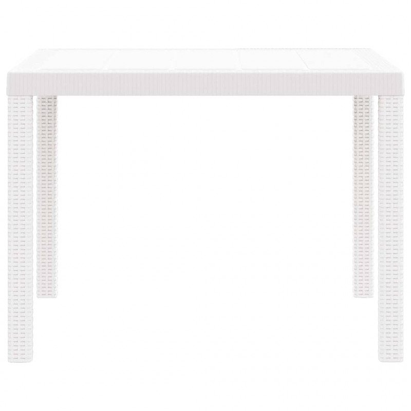 Stół Ogrodowy Biały 100 x 100 x 73 cm polirattan